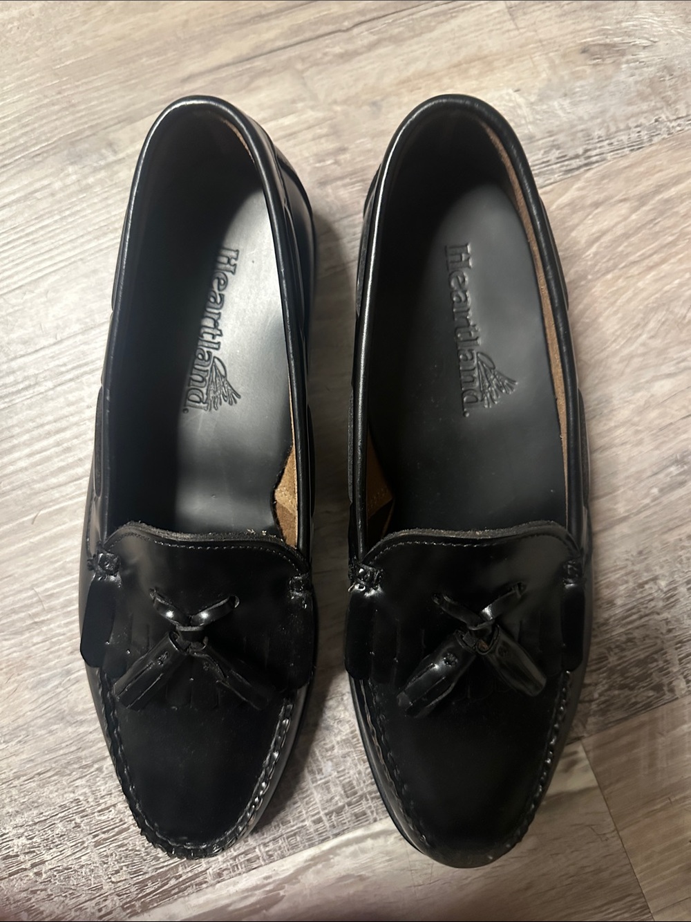 Heartland Men’s Black Tassel Slip-On Loafers new